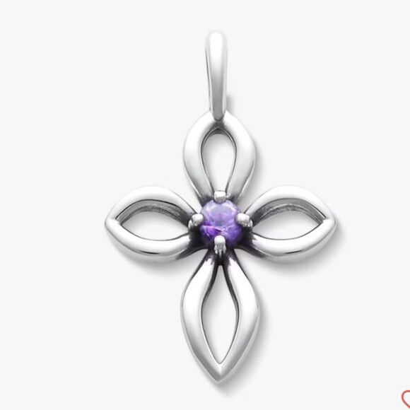 James Avery Jewelry - James Avery Remembrance Cross Amethyst Silver and Purple Pendant